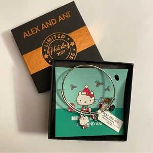 NEW Alex and Ani Hello Kitty Holiday Duo Charm Bangle